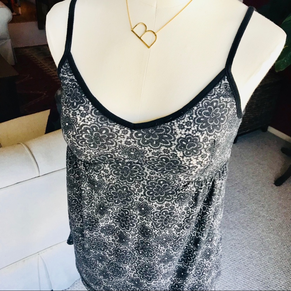 Super cute cotton camisole black and white size small